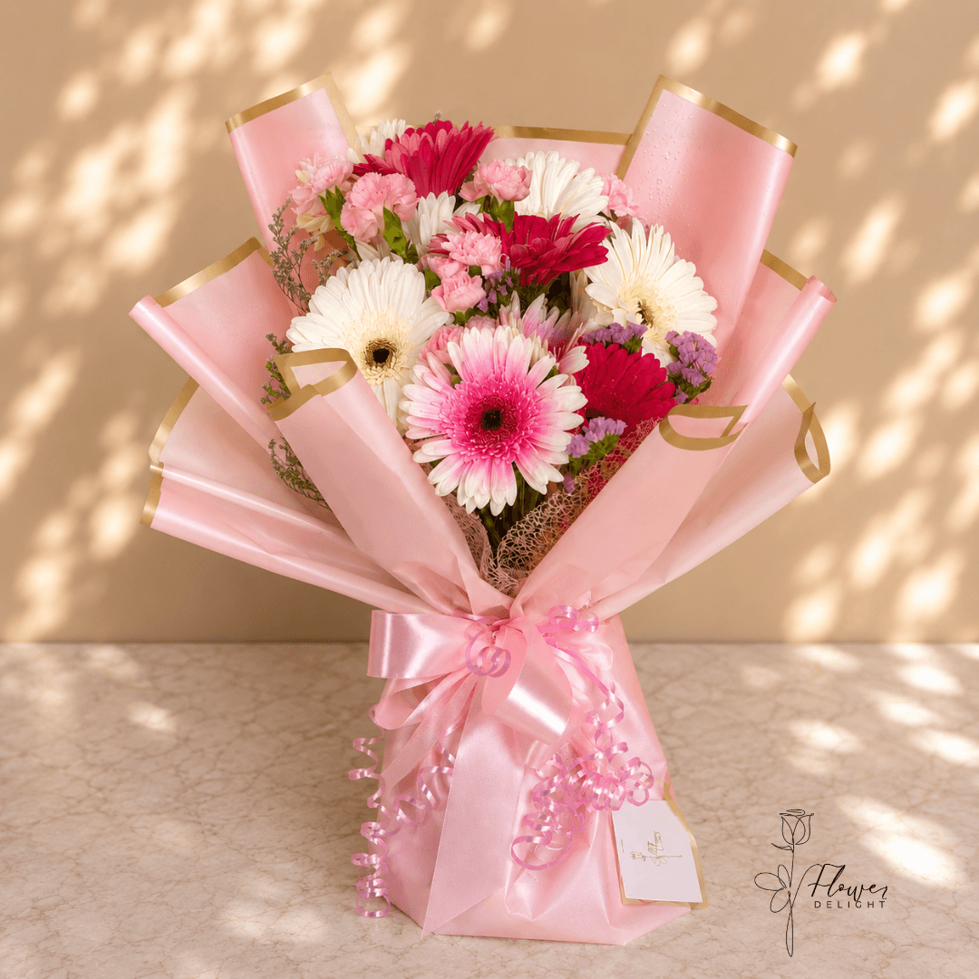Mixed Gerbera Bouquet by Flower Delight